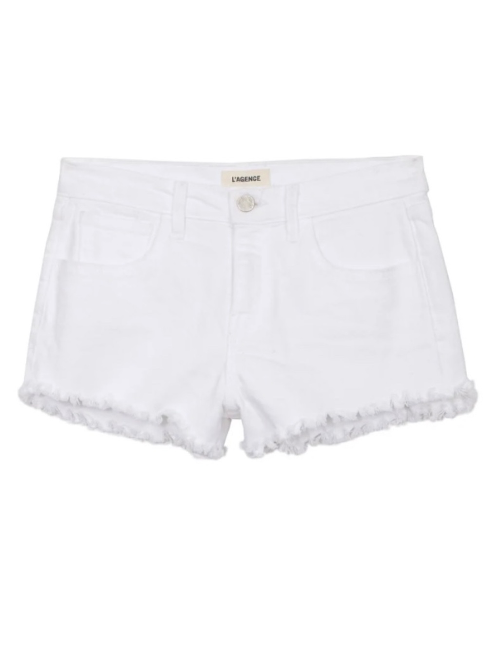 L’Agence Zoe Vintage White Denim Shorts